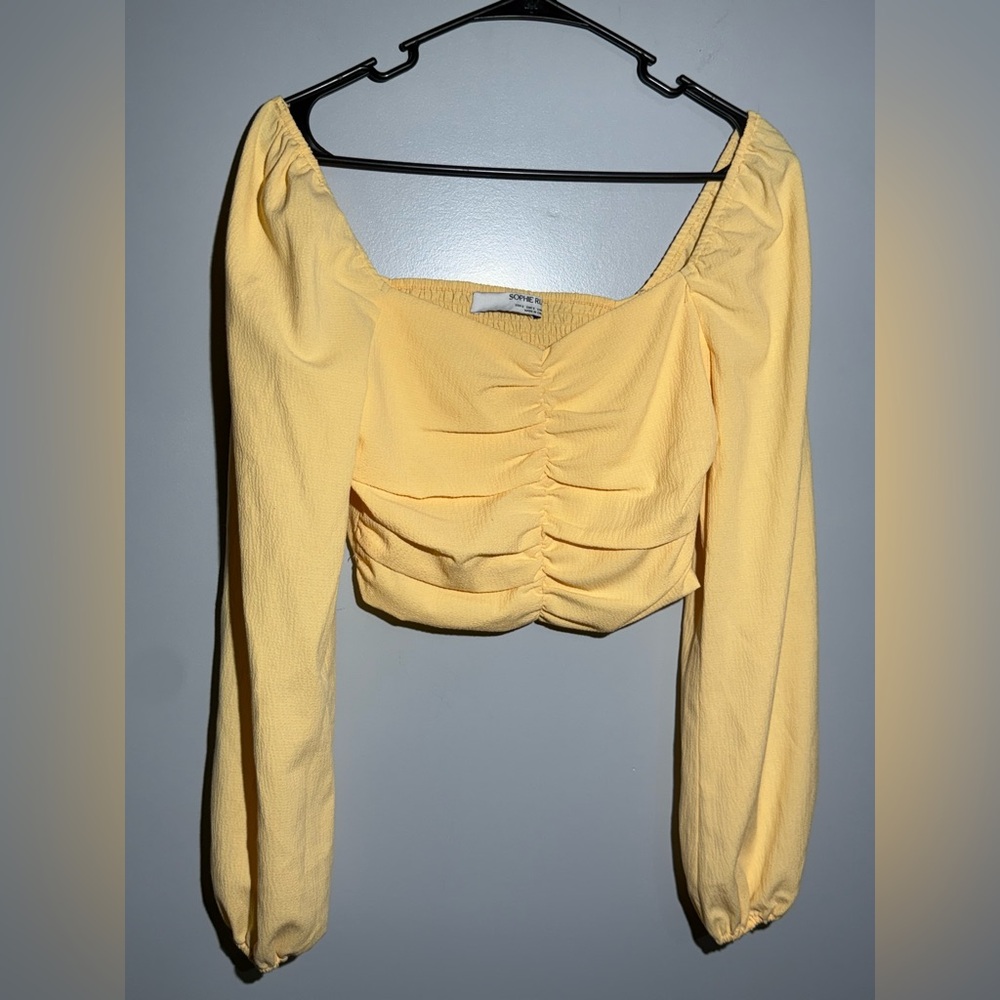 Sophie Rue Sunny Yellow Ruched Blouse